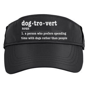 Dogtrovert Funny Sarcastic Dog Lover Adult Drive Performance Visor