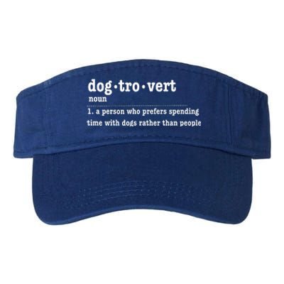 Dogtrovert Funny Sarcastic Dog Lover Valucap Bio-Washed Visor