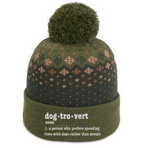 Dogtrovert Funny Sarcastic Dog Lover The Baniff Cuffed Pom Beanie