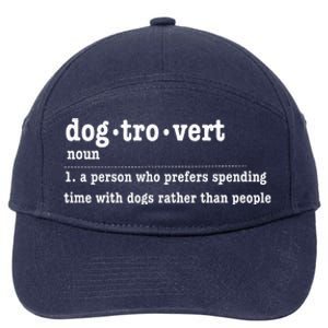 Dogtrovert Funny Sarcastic Dog Lover 7-Panel Snapback Hat