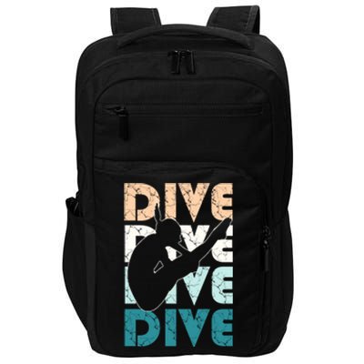 Dive Funny Springboard Diving Gift For High Diver Girls Meaningful Gift Impact Tech Backpack