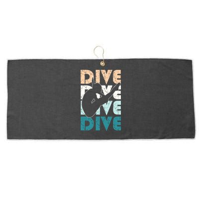 Dive Funny Springboard Diving Gift For High Diver Girls Meaningful Gift Large Microfiber Waffle Golf Towel