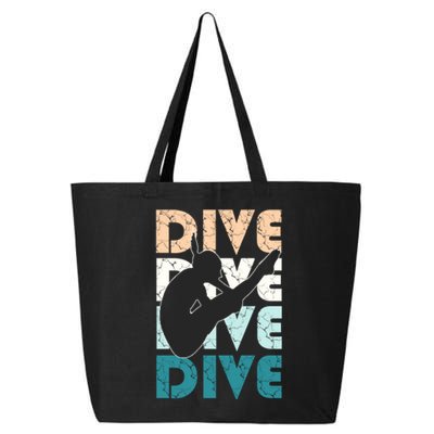 Dive Funny Springboard Diving Gift For High Diver Girls Meaningful Gift 25L Jumbo Tote