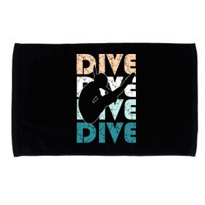 Dive Funny Springboard Diving Gift For High Diver Girls Meaningful Gift Microfiber Hand Towel