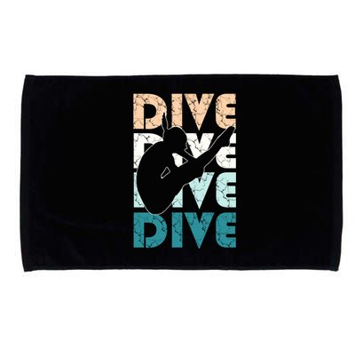 Dive Funny Springboard Diving Gift For High Diver Girls Meaningful Gift Microfiber Hand Towel