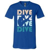 Dive Funny Springboard Diving Gift For High Diver Girls Meaningful Gift V-Neck T-Shirt