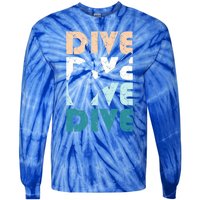 Dive Funny Springboard Diving Gift For High Diver Girls Meaningful Gift Tie-Dye Long Sleeve Shirt