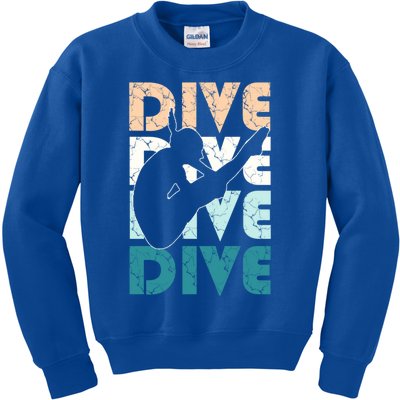 Dive Funny Springboard Diving Gift For High Diver Girls Meaningful Gift Kids Sweatshirt