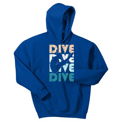 Dive Funny Springboard Diving Gift For High Diver Girls Meaningful Gift Kids Hoodie