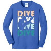 Dive Funny Springboard Diving Gift For High Diver Girls Meaningful Gift Kids Long Sleeve Shirt