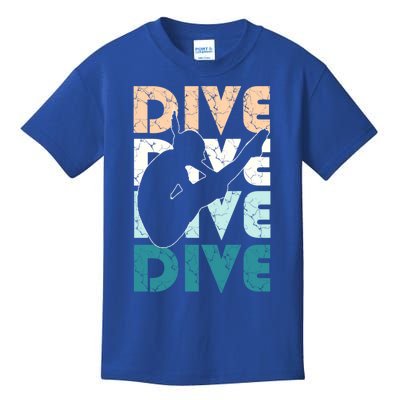 Dive Funny Springboard Diving Gift For High Diver Girls Meaningful Gift Kids T-Shirt