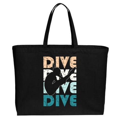 Dive Funny Springboard Diving Gift For High Diver Girls Meaningful Gift Cotton Canvas Jumbo Tote