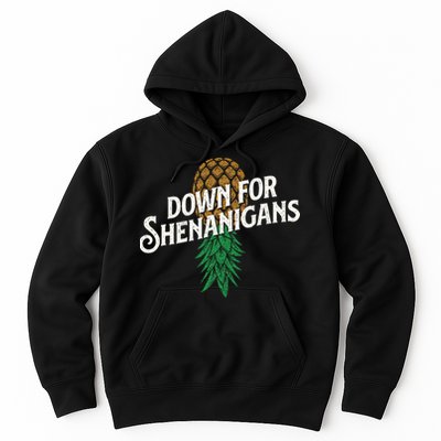 Down For Shenanigans Swinger Couple Upside Down Pineapple Hoodie
