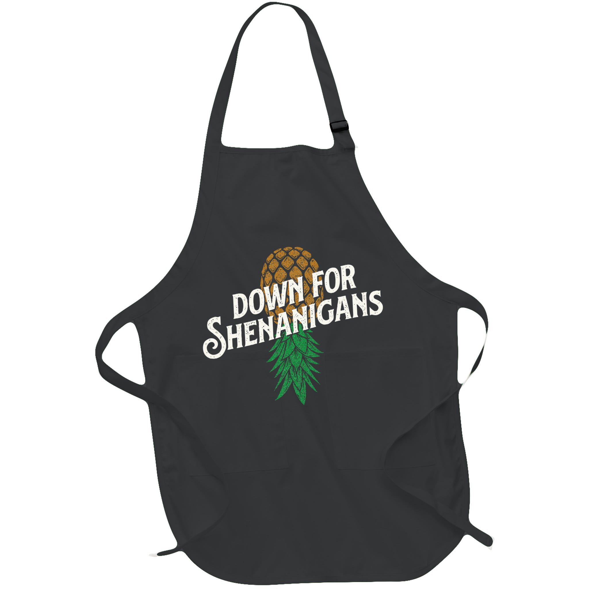 Down For Shenanigans Swinger Couple Upside Down Pineapple Apron