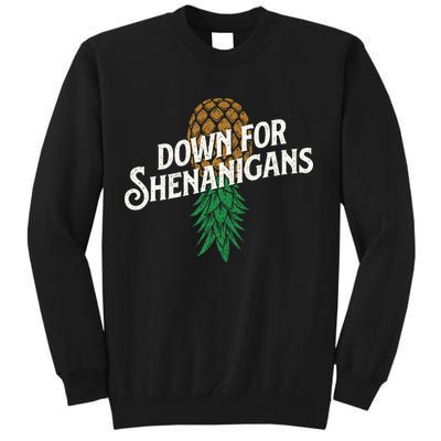 Down For Shenanigans Swinger Couple Upside Down Pineapple Sweatshirt
