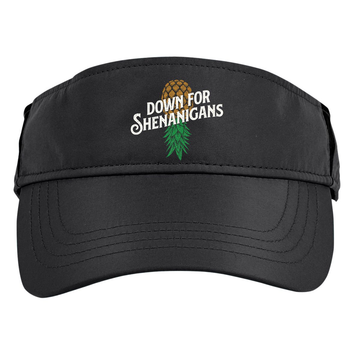 Down For Shenanigans Swinger Couple Upside Down Pineapple Adult Drive Performance Visor
