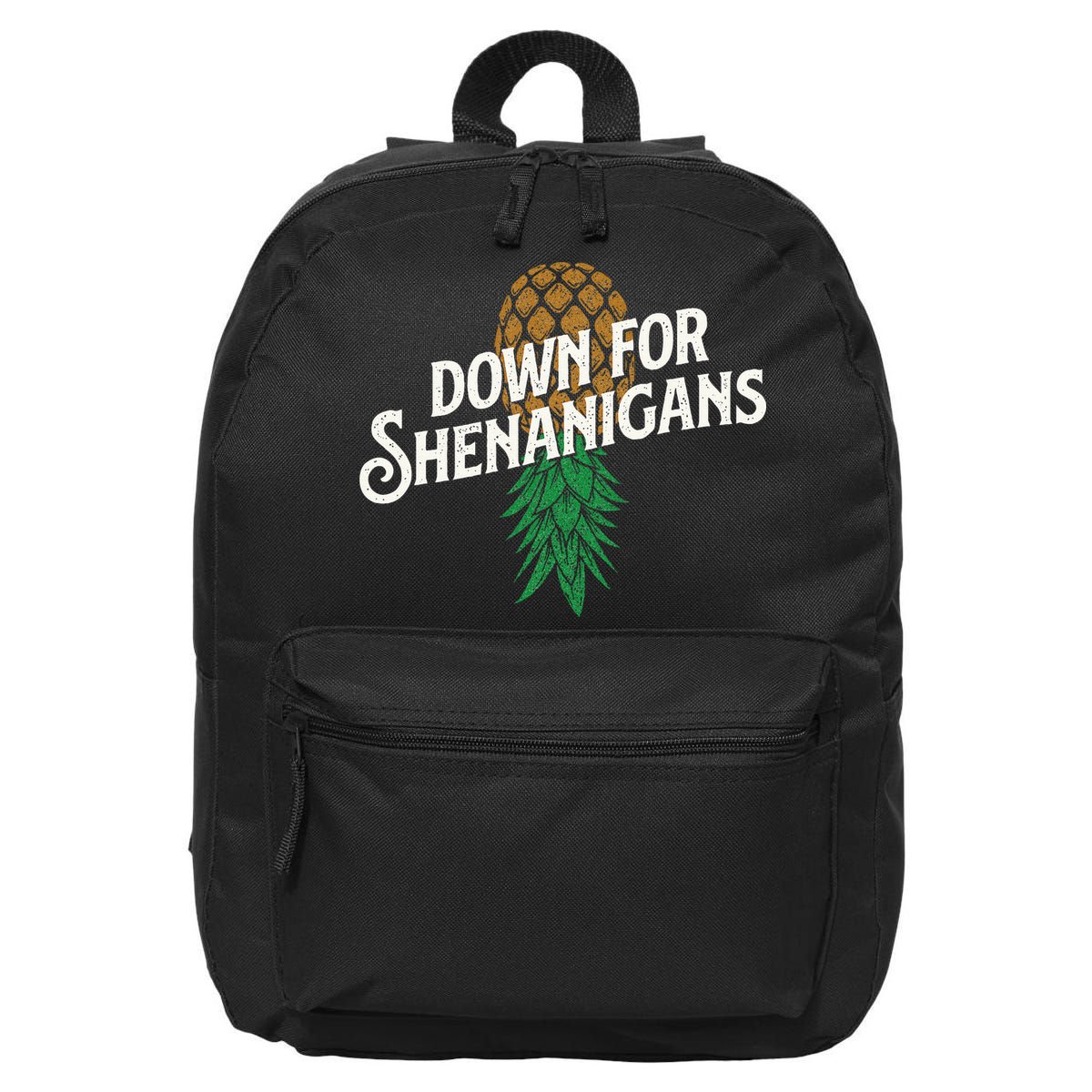 Down For Shenanigans Swinger Couple Upside Down Pineapple 16 in Basic Backpack