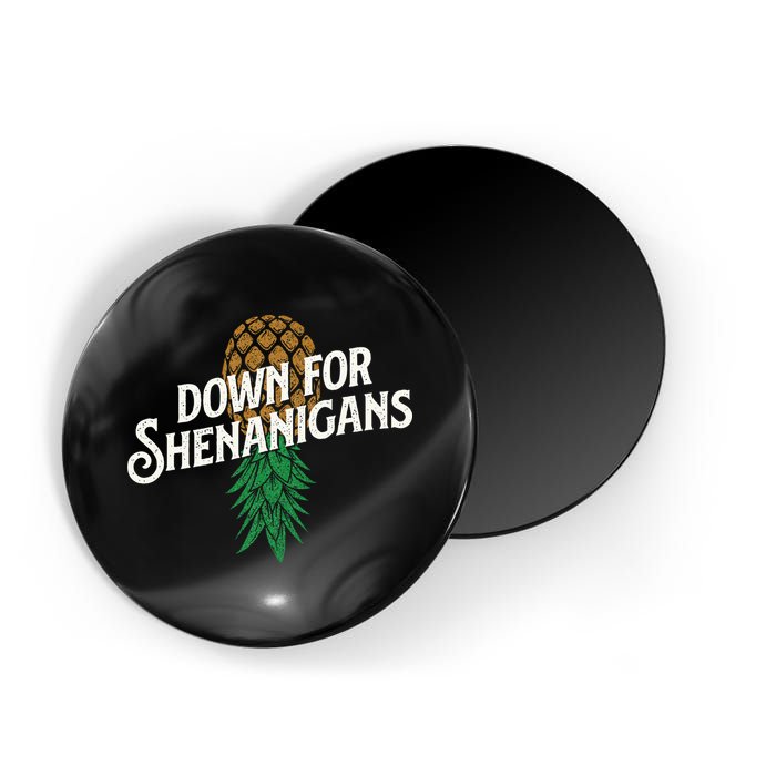 Down For Shenanigans Swinger Couple Upside Down Pineapple Magnet