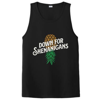 Down For Shenanigans Swinger Couple Upside Down Pineapple PosiCharge Competitor Tank