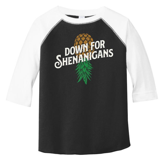 Down For Shenanigans Swinger Couple Upside Down Pineapple Toddler Fine Jersey T-Shirt