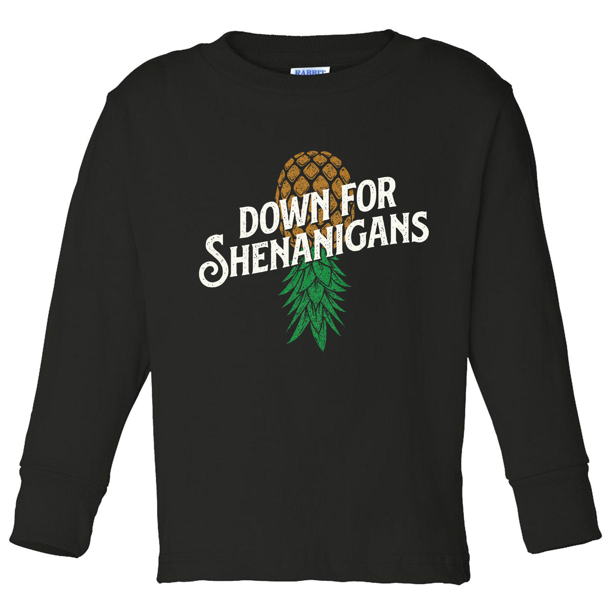 Down For Shenanigans Swinger Couple Upside Down Pineapple Toddler Long Sleeve Shirt