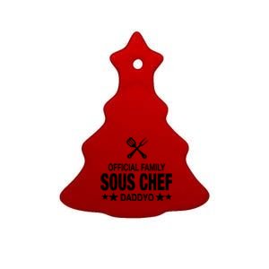 Daddyo Family Sous Chef Funny Cooking Daddyo Great Gift Ceramic Tree Ornament