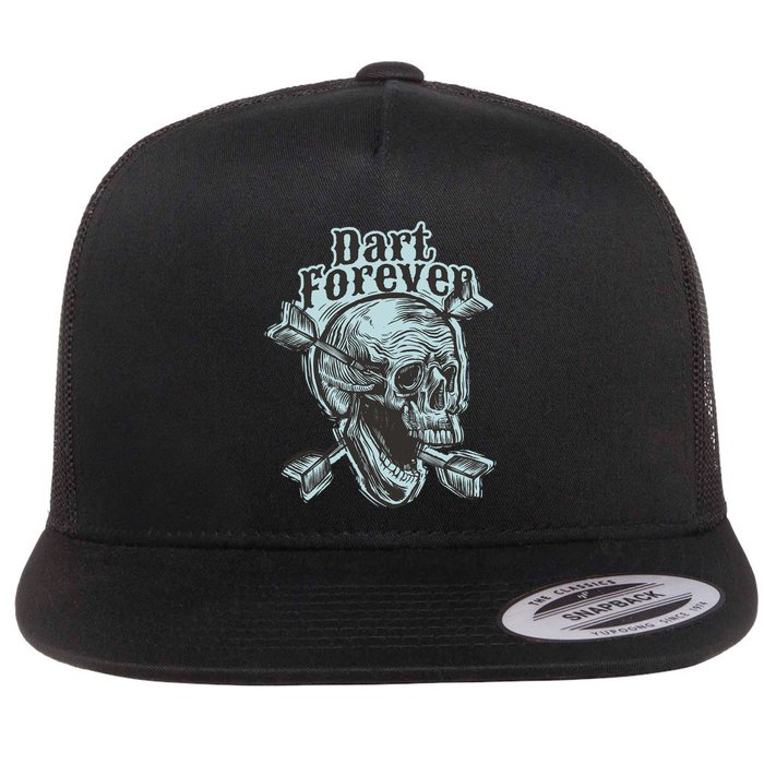Dart Forever Skull Flat Bill Trucker Hat