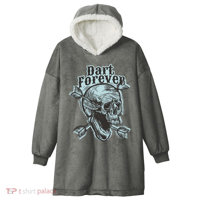 Dart Forever Skull Hooded Wearable Blanket