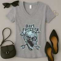 Dart Forever Skull Women's V-Neck T-Shirt
