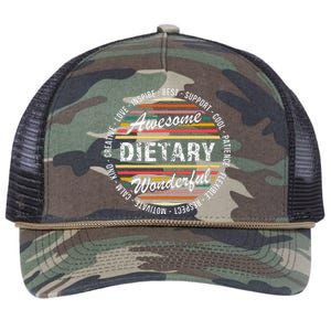 Dietary Food Service Week Dietary Appreciation Gifts Retro Rope Trucker Hat Cap