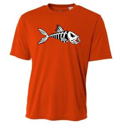 Dead Fish Skeleton Fishing Cooling Performance Crew T-Shirt