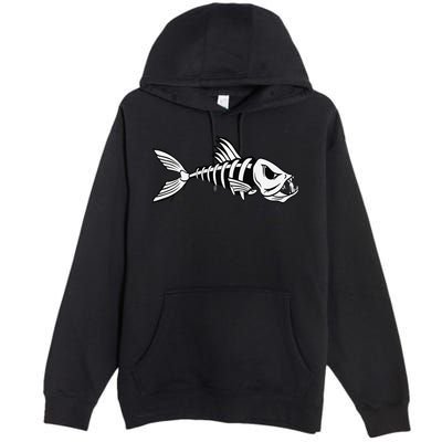 Dead Fish Skeleton Fishing Premium Pullover Hoodie