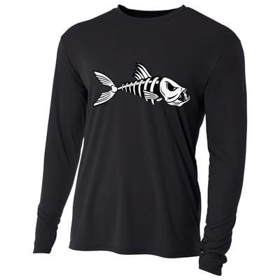 Dead Fish Skeleton Fishing Cooling Performance Long Sleeve Crew