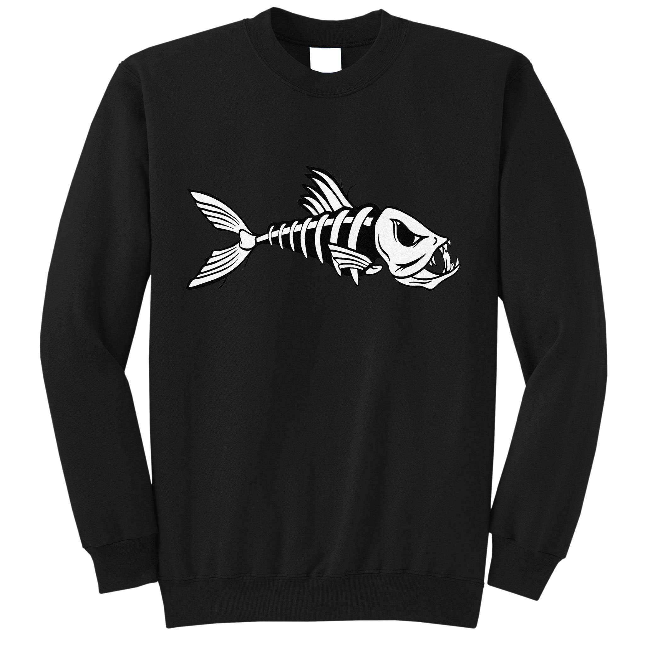 Dead Fish Skeleton Fishing Tall Sweatshirt