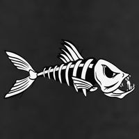 Dead Fish Skeleton Fishing Golf Towel