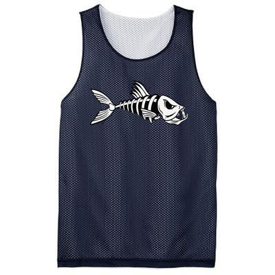 Dead Fish Skeleton Fishing Mesh Reversible Basketball Jersey Tank