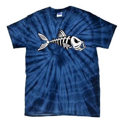 Dead Fish Skeleton Fishing Tie-Dye T-Shirt