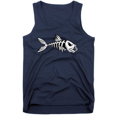 Dead Fish Skeleton Fishing Tank Top