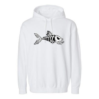 Dead Fish Skeleton Fishing Garment-Dyed Fleece Hoodie