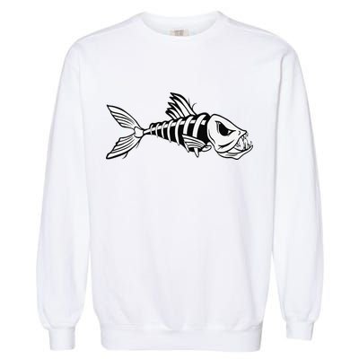 Dead Fish Skeleton Fishing Garment-Dyed Sweatshirt