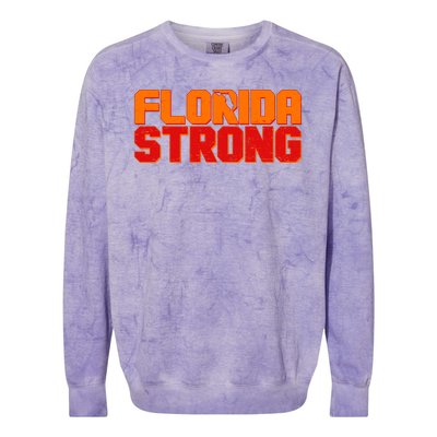 Distressed Florida Strong Colorblast Crewneck Sweatshirt