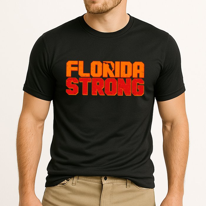 Distressed Florida Strong Cooling Performance Crew T-Shirt