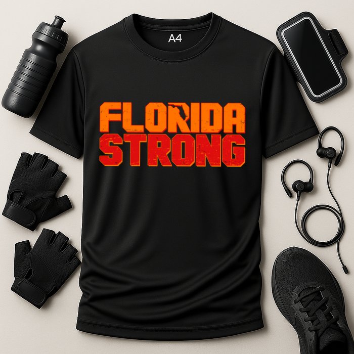Distressed Florida Strong Cooling Performance Crew T-Shirt