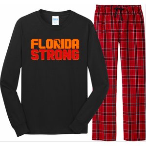 Distressed Florida Strong Long Sleeve Pajama Set