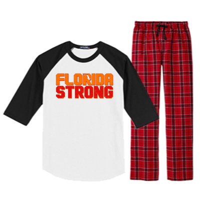 Distressed Florida Strong Raglan Sleeve Pajama Set