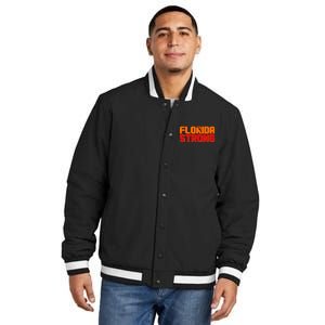 Distressed Florida Strong Insulated Varsity Jacket