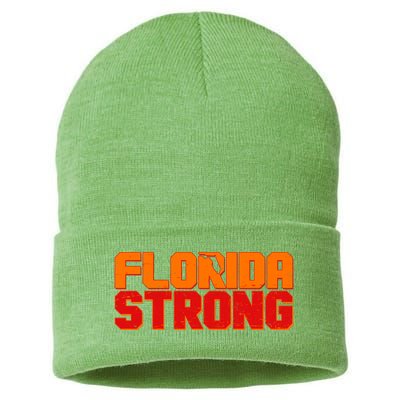 Distressed Florida Strong Sustainable Knit Beanie