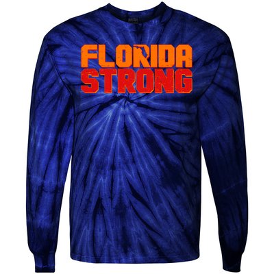 Distressed Florida Strong Tie-Dye Long Sleeve Shirt