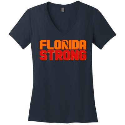 Distressed Florida Strong Women's V-Neck T-Shirt