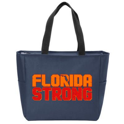 Distressed Florida Strong Zip Tote Bag